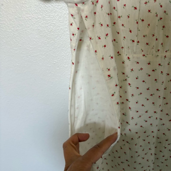 Princess Polly Natalina White Rose Floral Mini Dress Sundress Summer Size 4 - Picture 9 of 13
